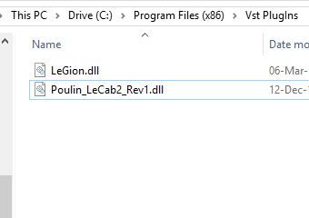 Guitar Impulses: dll file locations