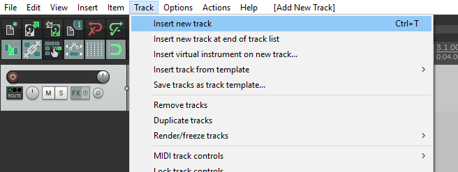 Guitar Impulses: Add New Track