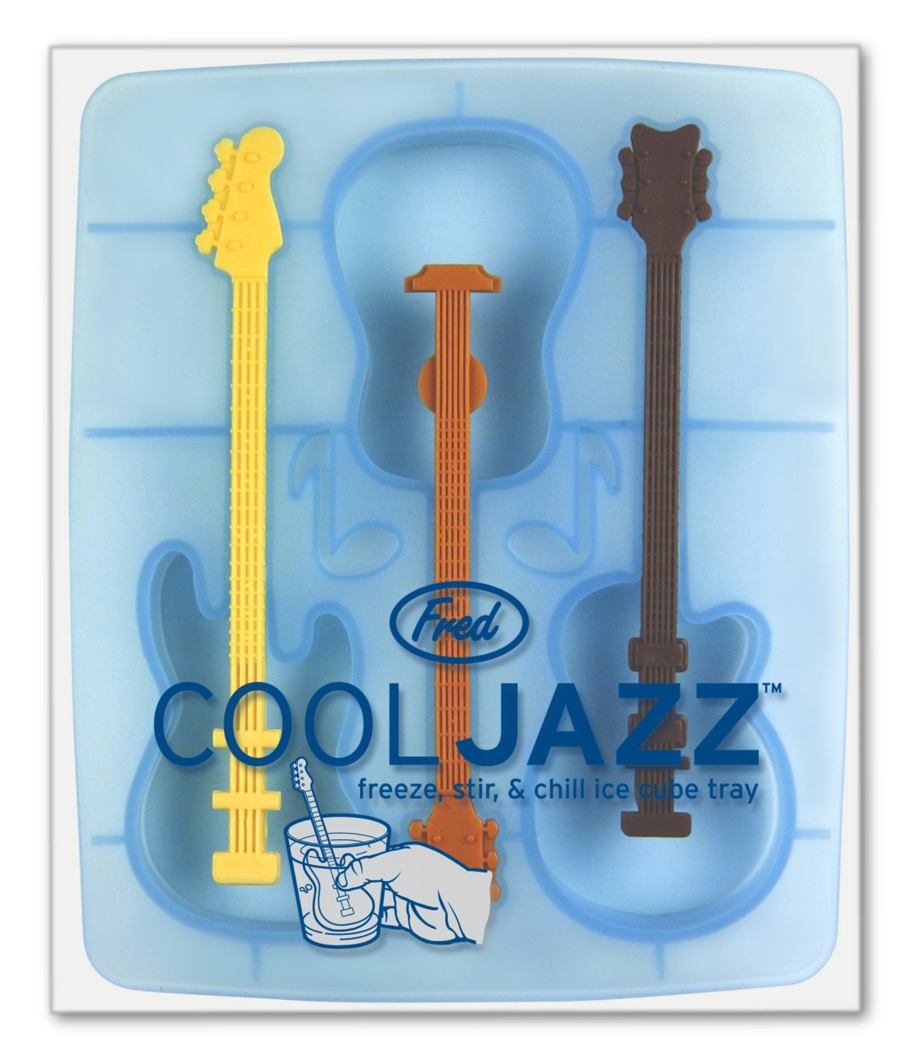 best gifts for guitar players: Guitar Ice Cube Maker and Stirrer